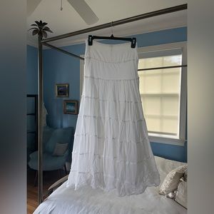 White Free People Maxi Skirt